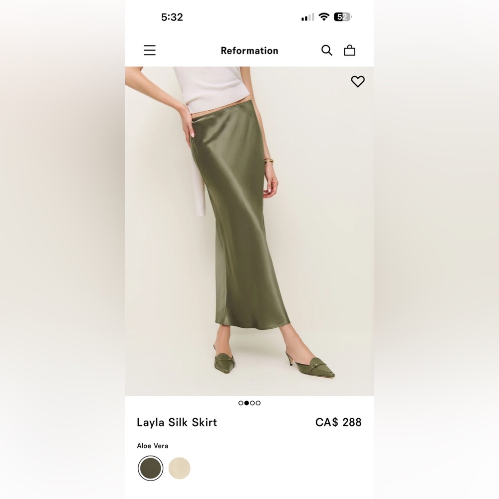 Layla silk skirt